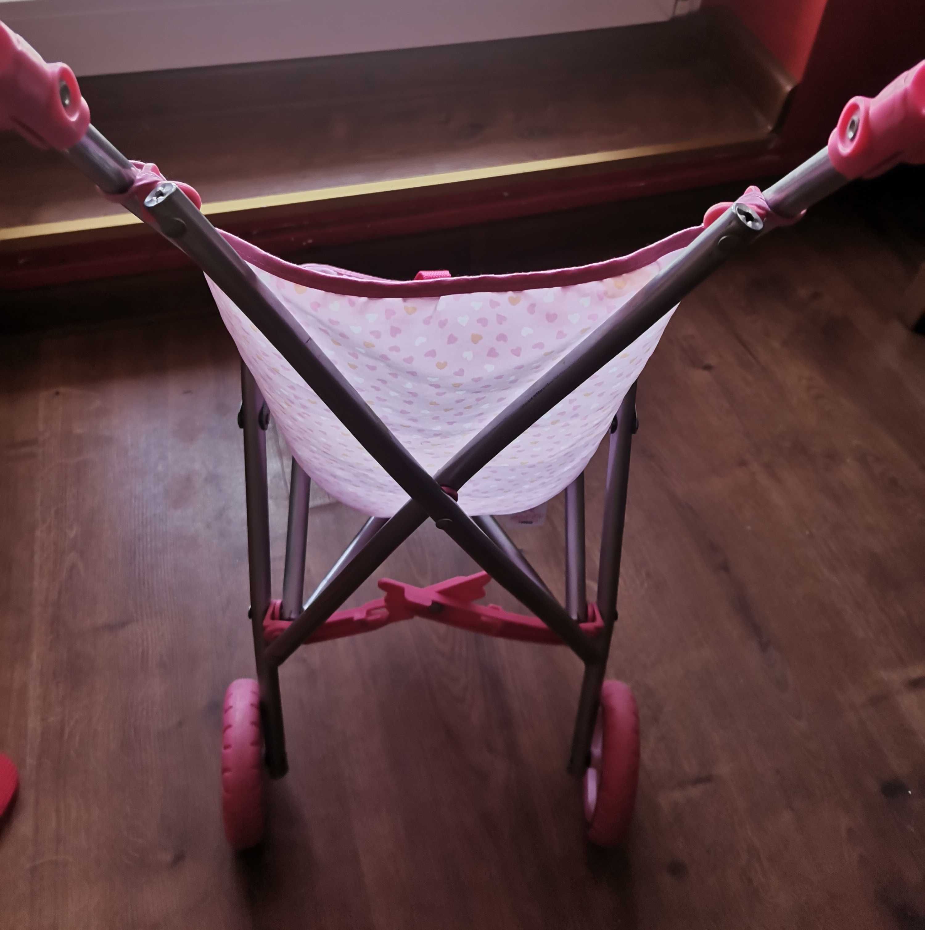 Zestaw dla da dziewczynki: Spacerówka, krzesełko do karmienia, łóżeczk