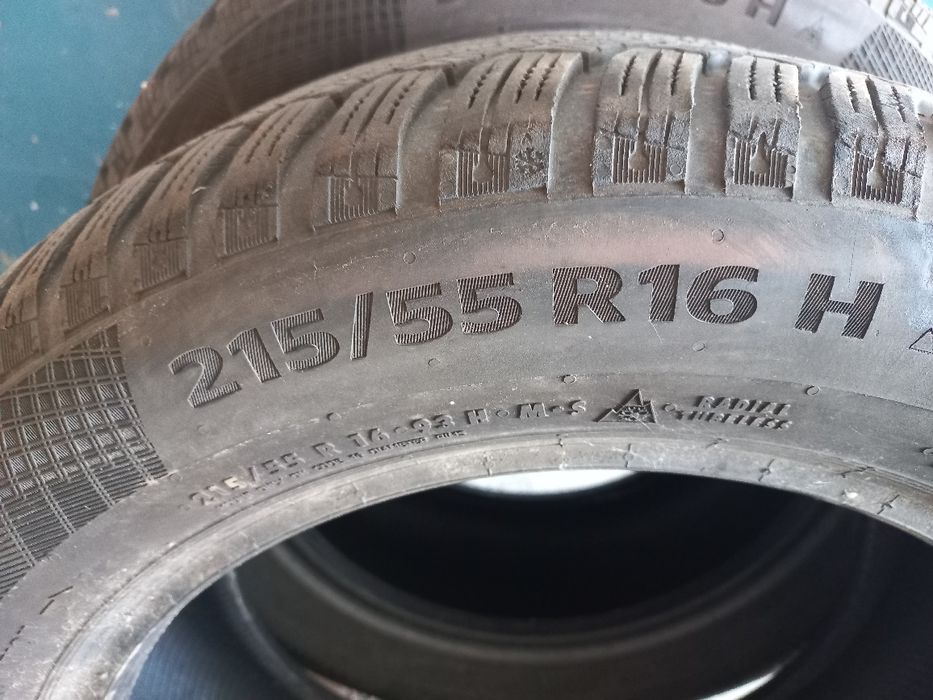Opony zimowe 2 sztuki Continental 215/55R16