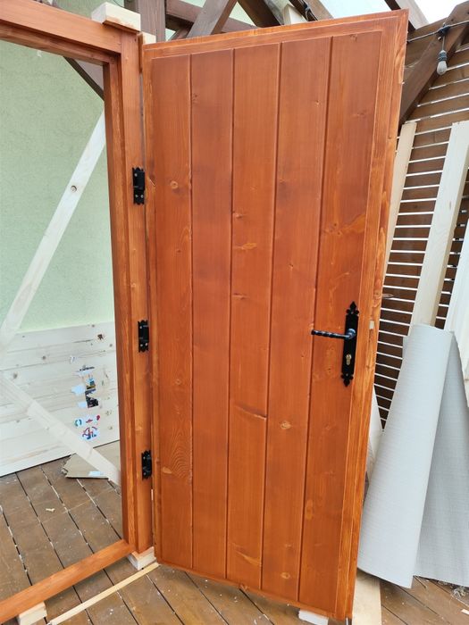 Drzwi ocieplane 65mm domków drewnianych piwniczek gospodarczych