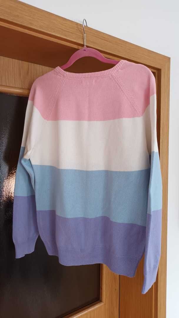 Sweter trójkolorowy 100% bawełna