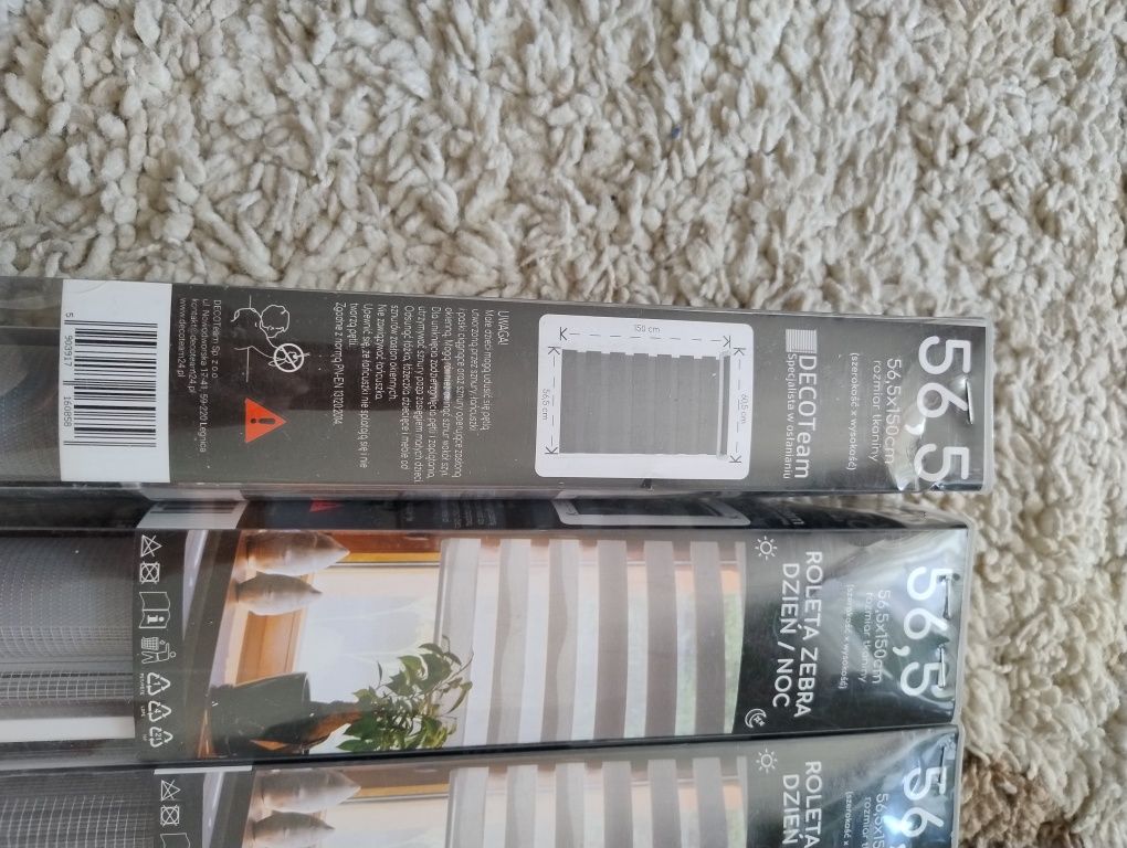 Roleta zebra dzień noc kolor grafitowy 56,5 x 150