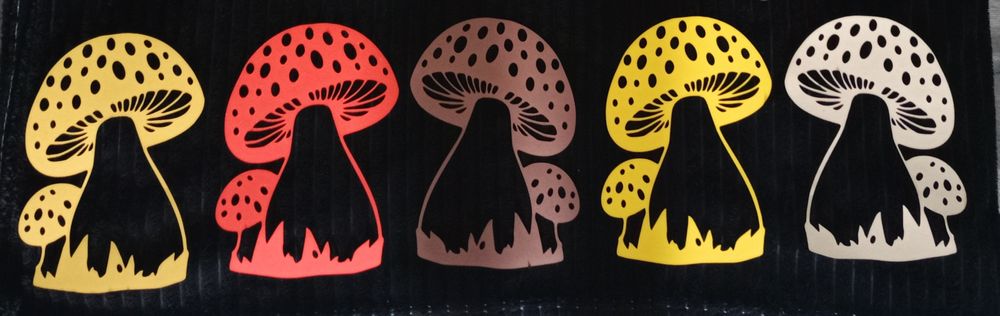 Grzybki jesienne A4 (5szt.) - wycinanki