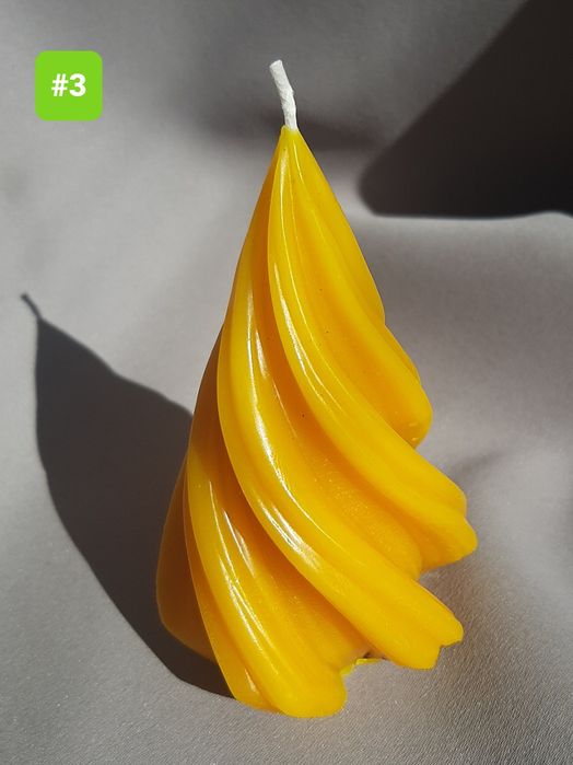 Свічка декоративна, з бджолиного воску #3.