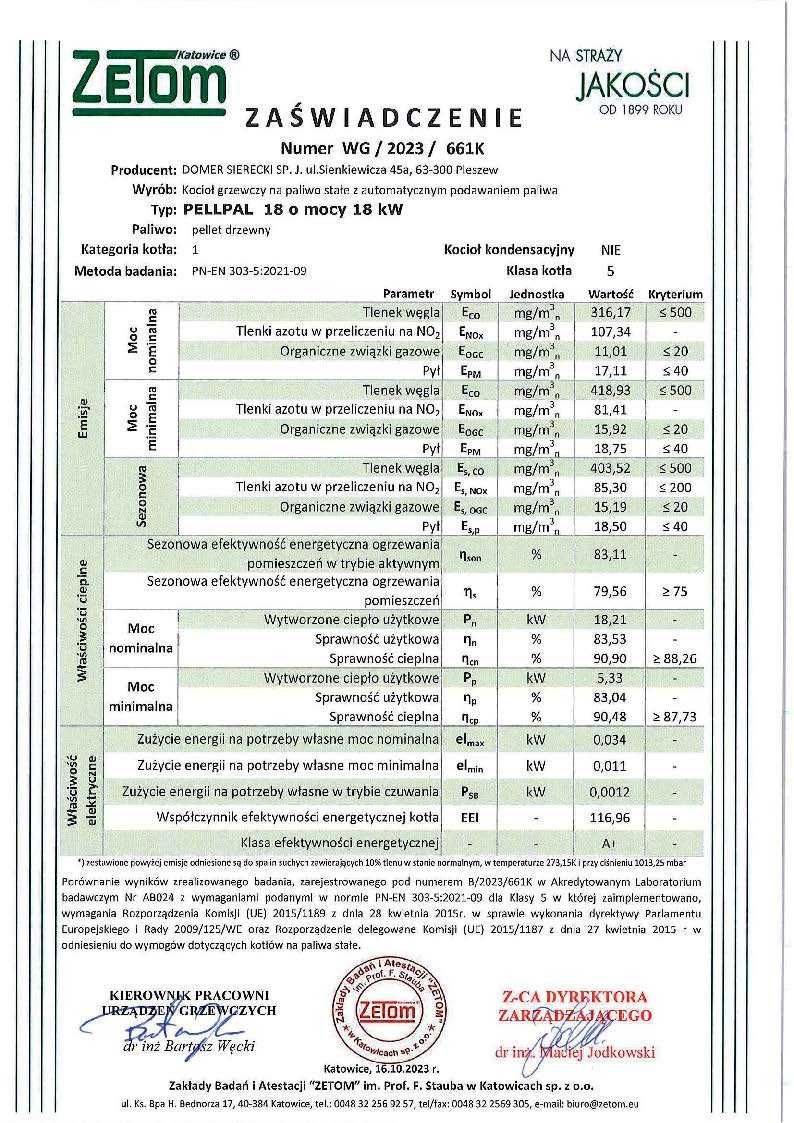 Kocioł PELLPAL na pellet o mocy 18 kW - 5 Klasa EcoDesign