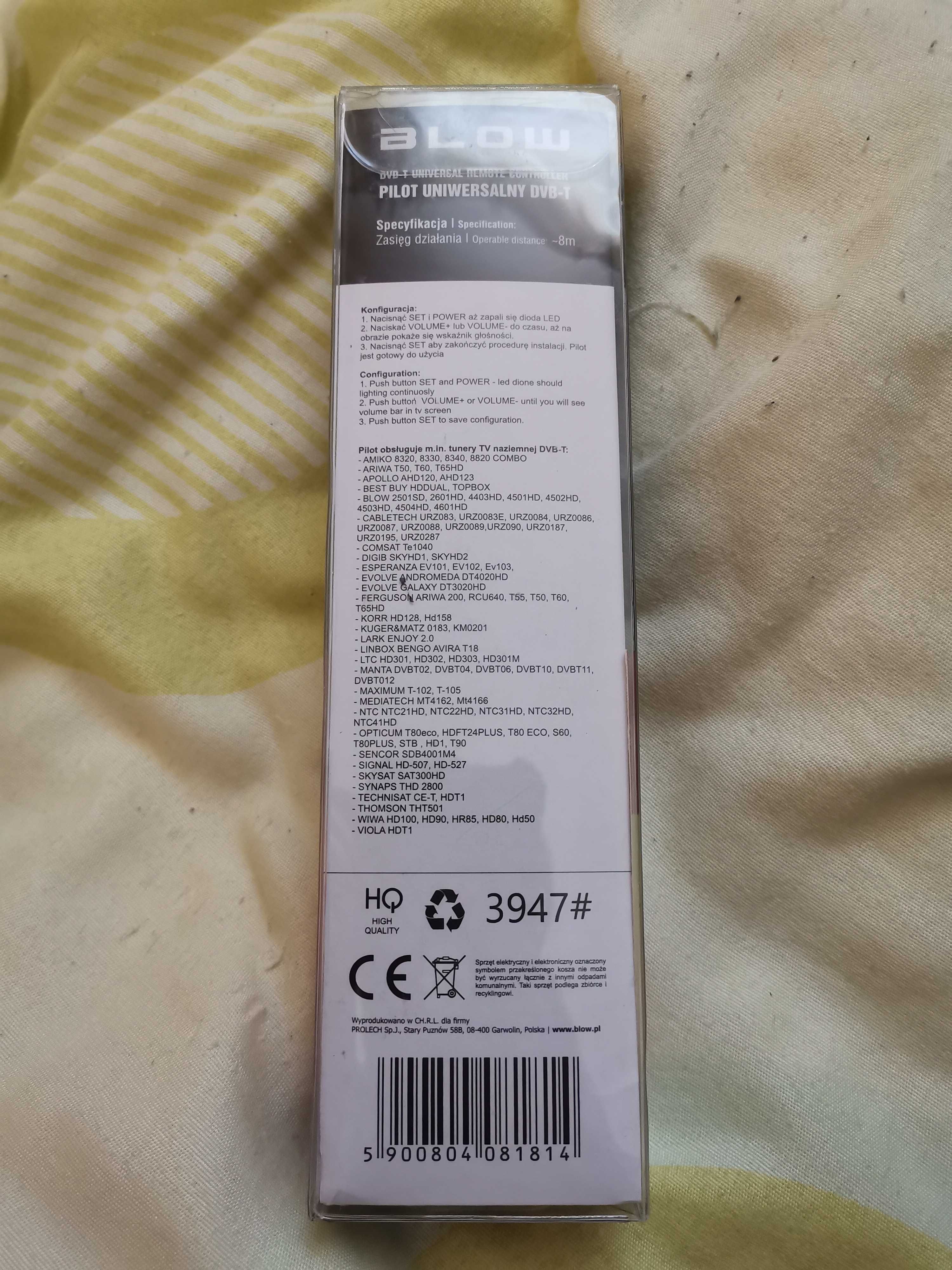 1 dekoder DVB-T dvbt Ferguson Ariva T650i zpilotem uniwersalnym 3947#