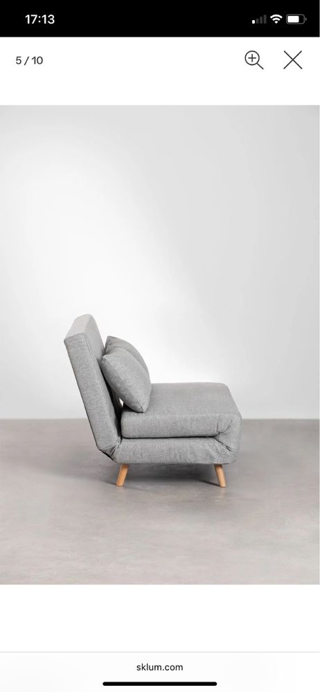 Sofá Cama Sklum cinzento