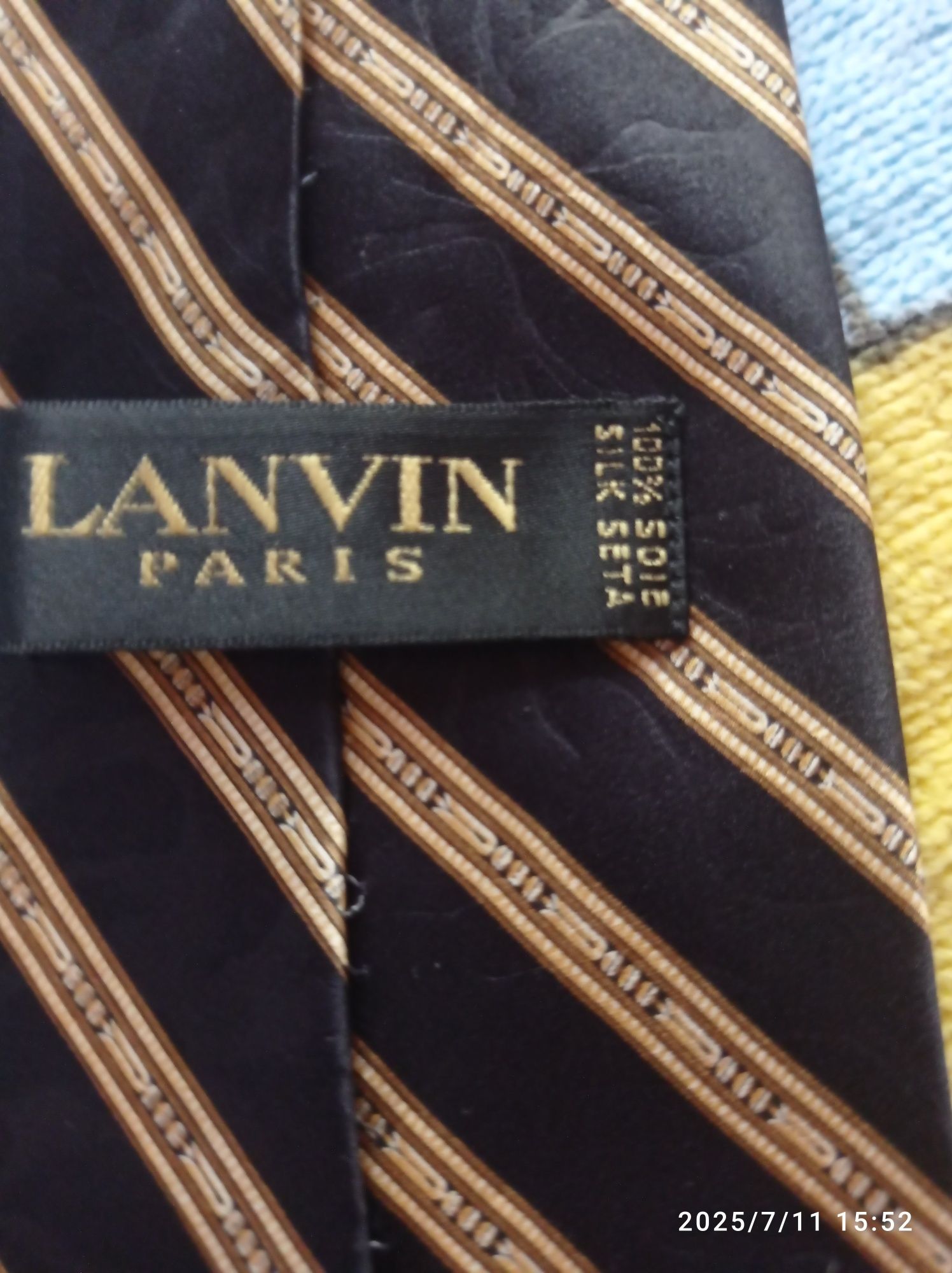 Галстук LANVIN PARIS винтаж.Шелк 100% .