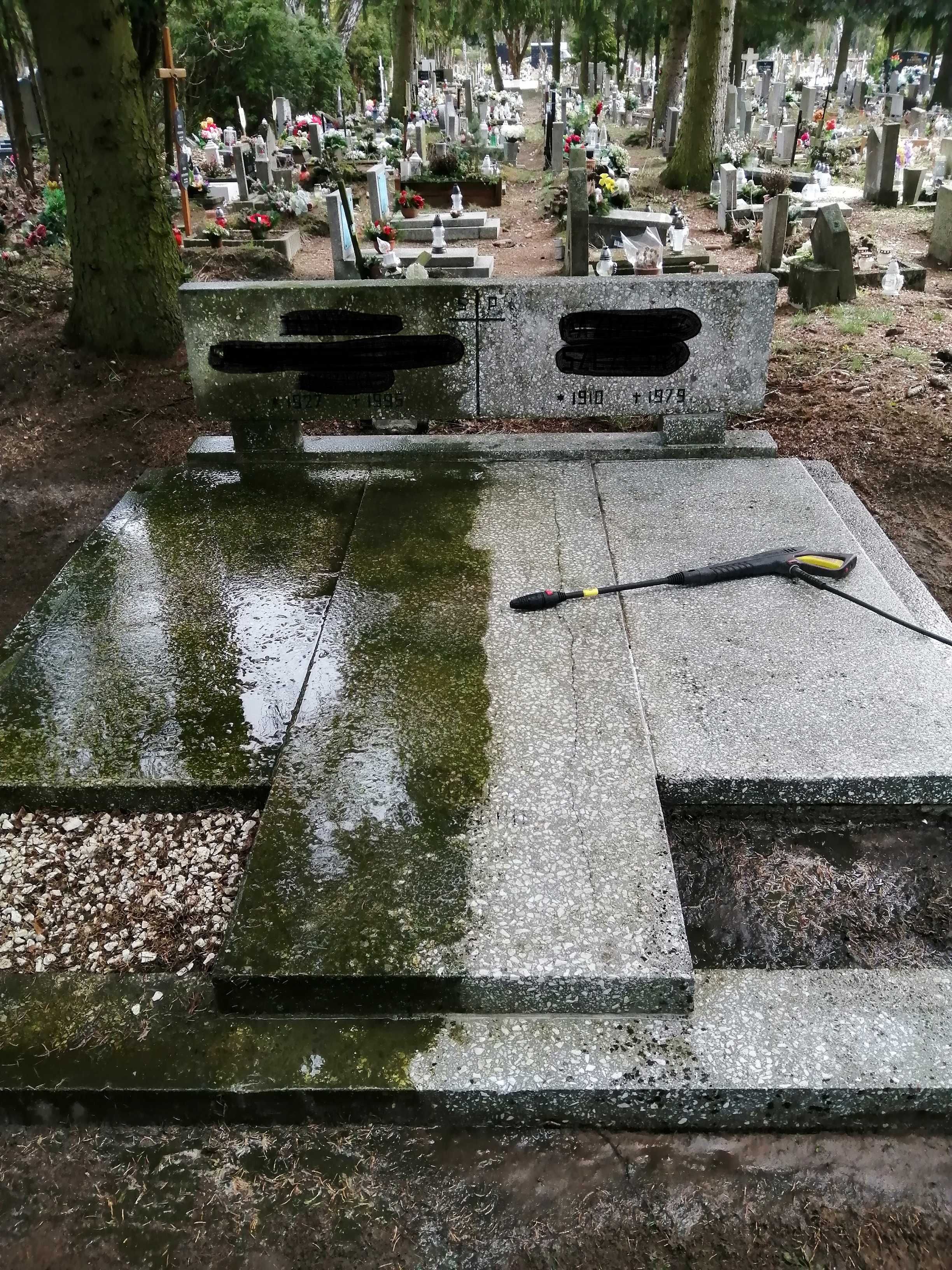 Sprzątanie czyszczenie nagrobków opieka grobów Poznań