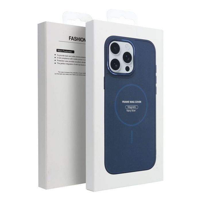 Futerał FRAME MAG COVER kompatybilny z MagSafe do IPHONE 11 granatowy