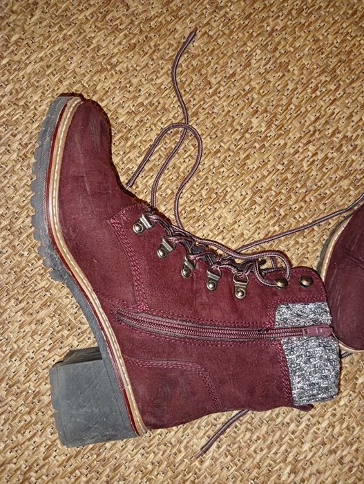 Botki burgund ocieplane Deichmann Star Collection rozm 40