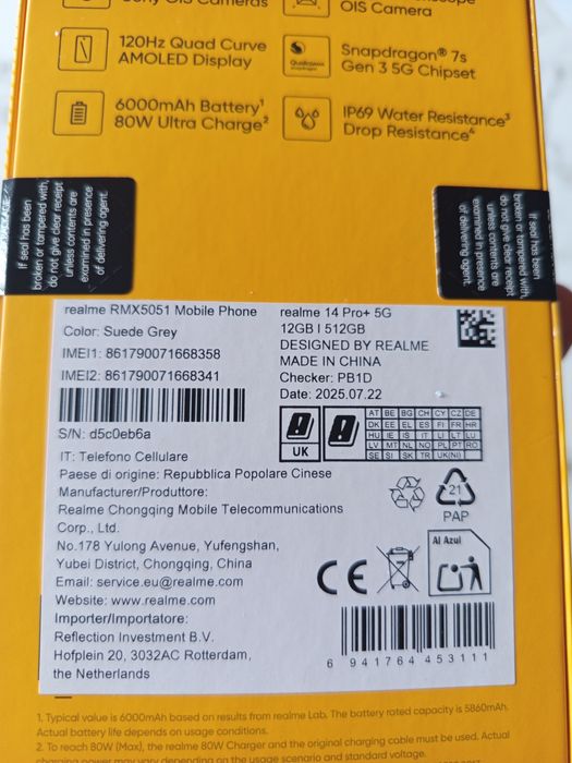 Smartfon REALME 14 Pro+ 5G 12/512GB 6.83" 120Hz Szary