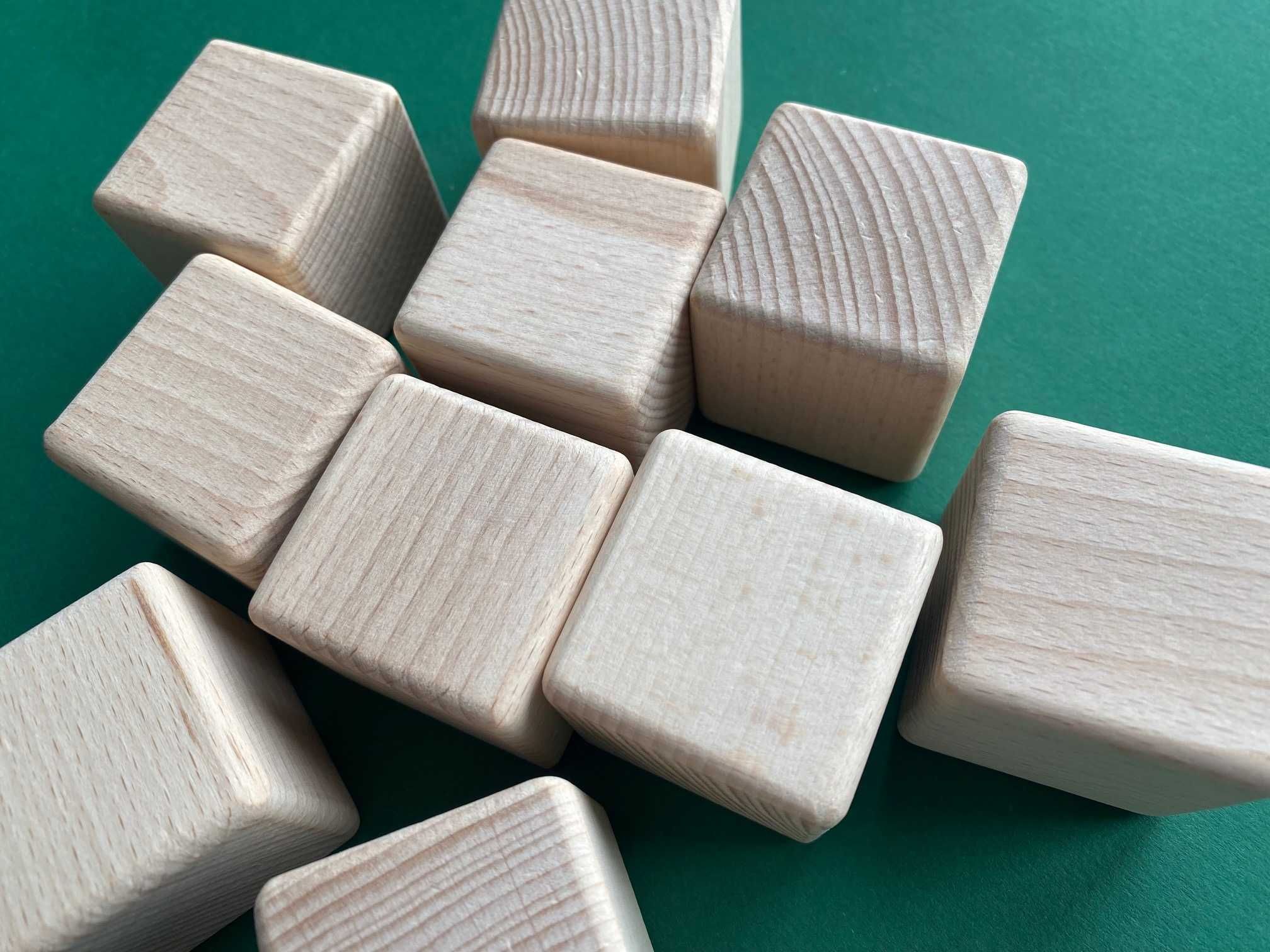 Деревянные кубики, набор 10 штук