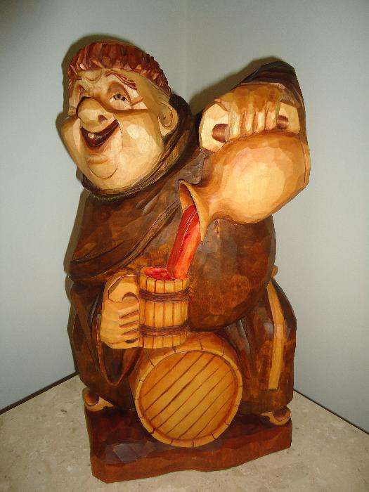 Rzeźba Mnich z drewna (hand made)