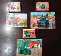 Puzzle mini, Bob budowniczy, pojazdy budowlane