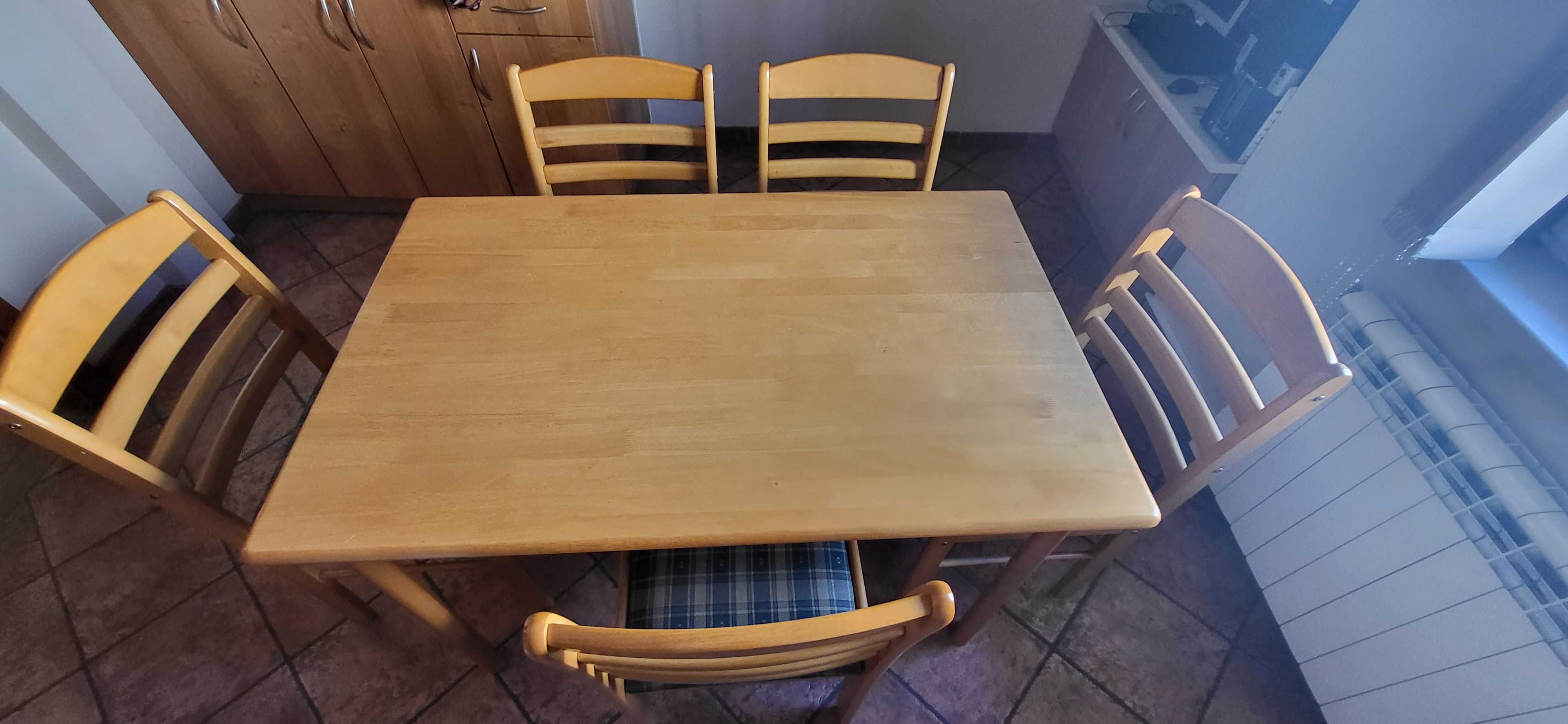 Stół drewniany + 5 krzeseł