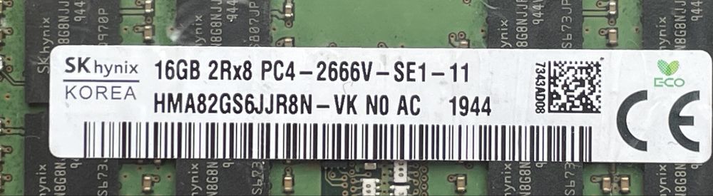 Pamięć RAM 64GB 4x 16GB Hynix DDR4 2666MHz PC4-21300 CL19