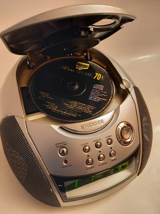 Boombox AudioSonic radio z FM CD zegar I budzik. Tanio!!!