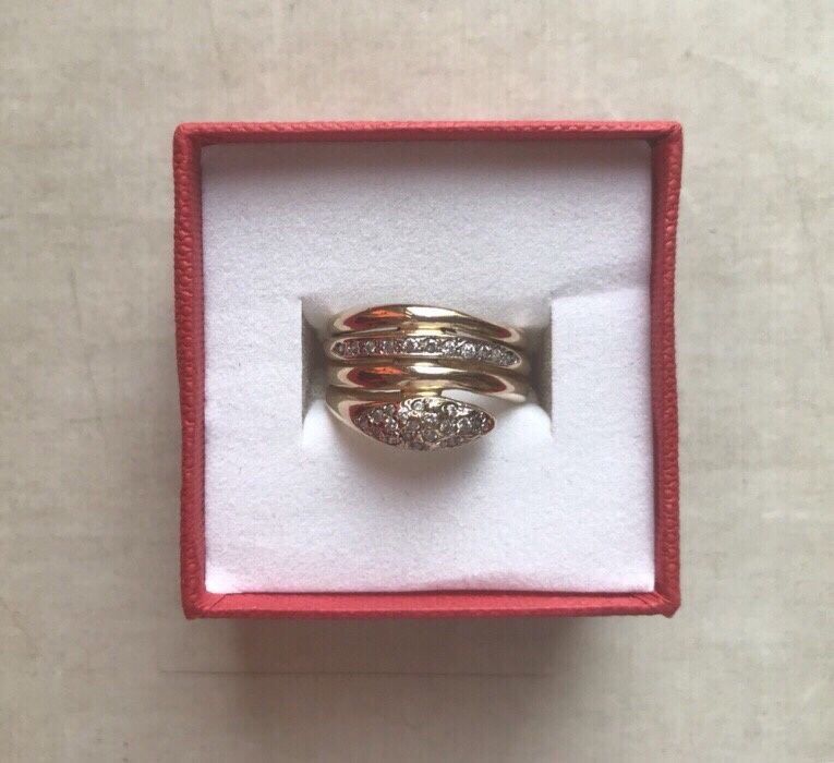 Duży gruby złoty pierścionek obraczka złoto 585 Apart linka obrączki