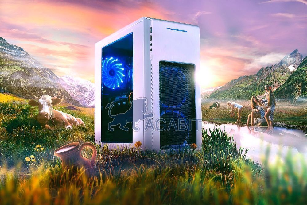 ВЕСЕЛИЙ МОЛОЧНИК! i5+RX470+16GB+GTX 1060 ігровой ПК игрвой компьютер