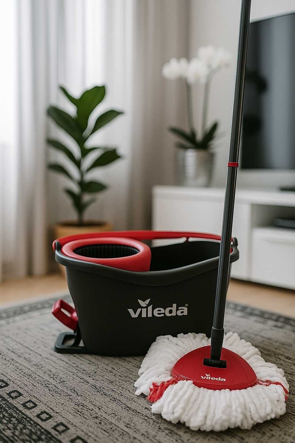 Mop Obrotowy Vileda Turbo Zestaw Wiadro Wkład Teleskop