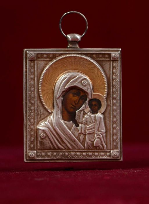 Ikona srebrna Madonna Kazańska SREBRO Ag 925