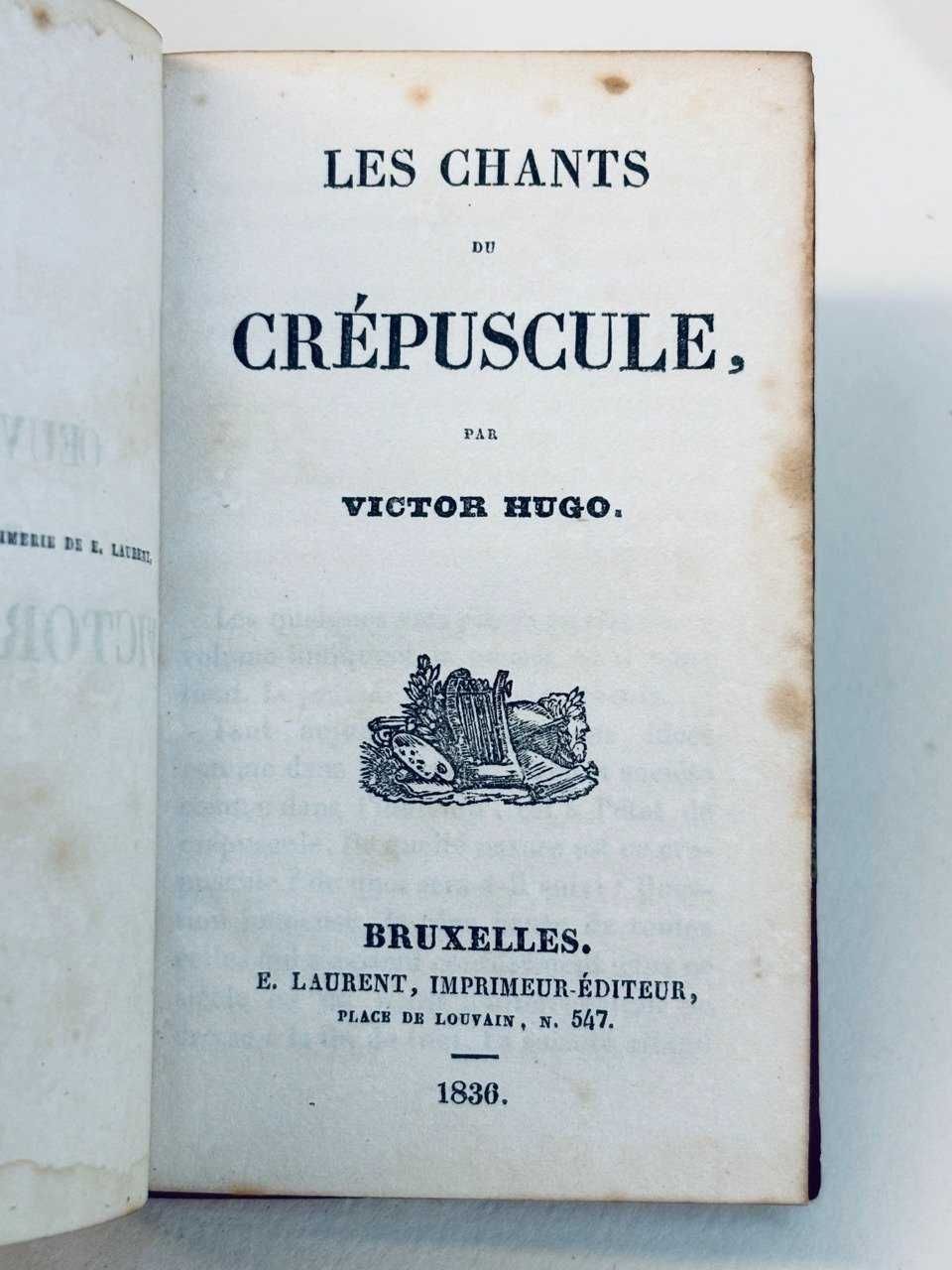 4 volumes de obras famosas de Victor Hugo, em perfeito estado. 1832-40