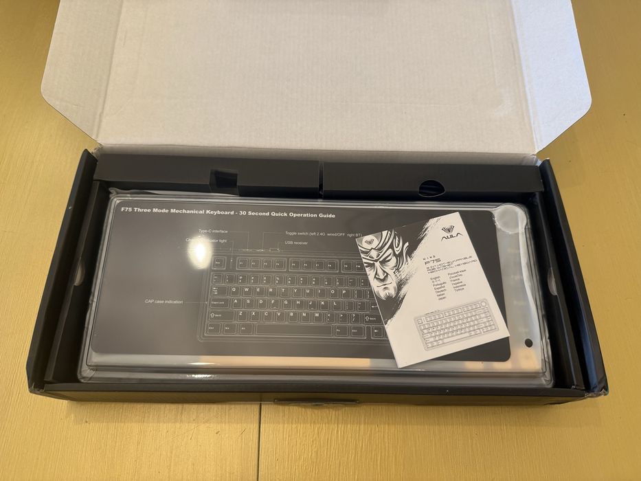 Klawiatura mechaniczna AULA F75  - Thunder Black (NOWA)