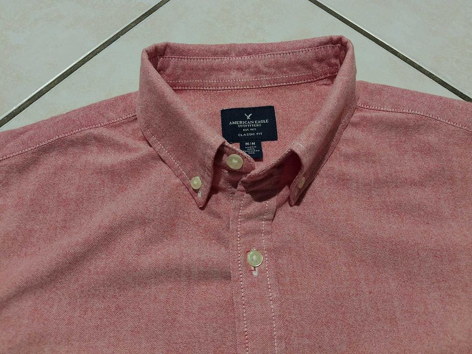 AMERICAN EAGLE USA - NOWA! z LOGO Koszula Męska krótki rękaw rozmiar M