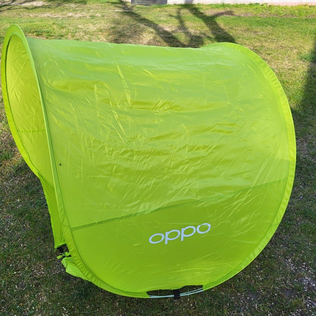 Namiot plazowy pop-up  oslona od wiatru slonca Oppo nowy zielony