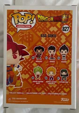 Funko SSG Goku 826 com sticker SDCC