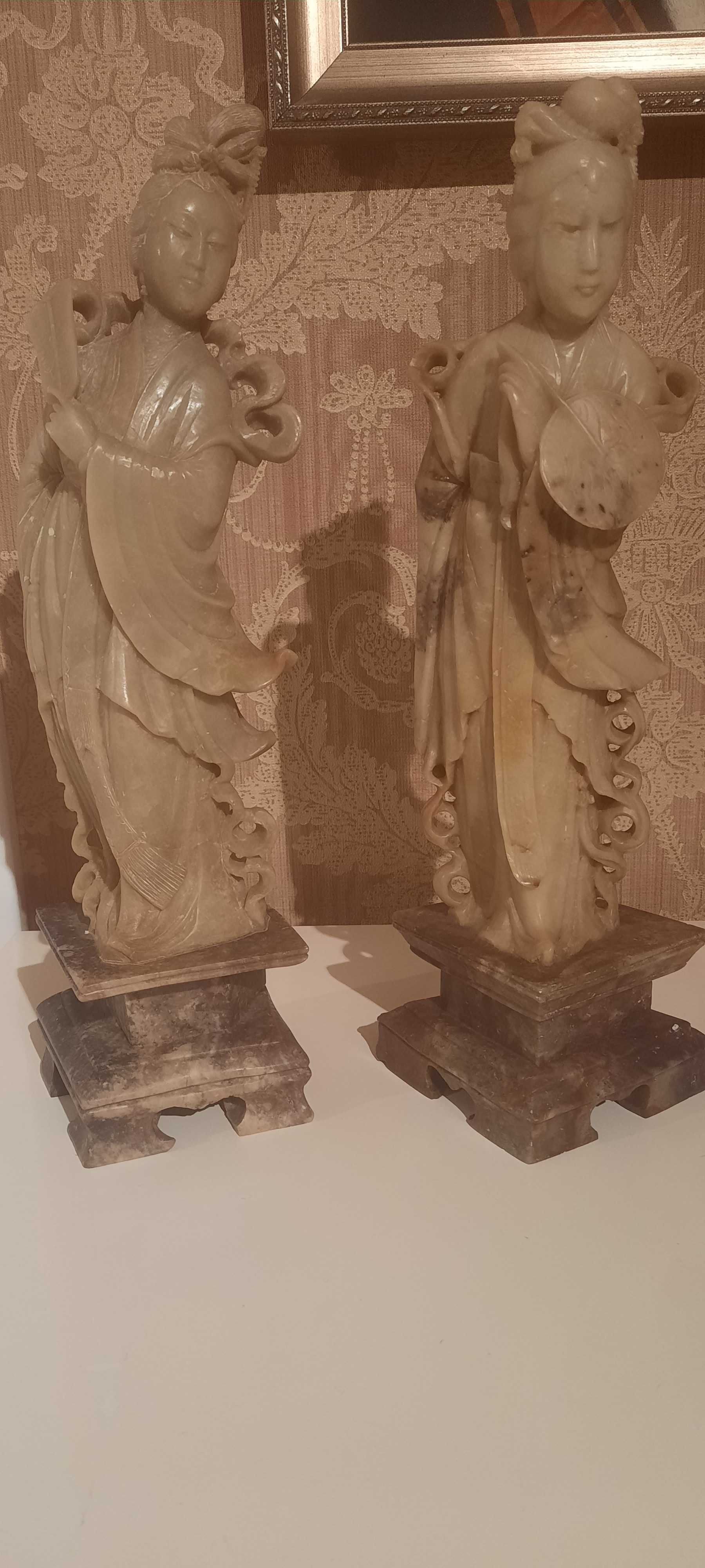 Sprzedam figurkę z kamienia mydlanego Chinka Vintage, PRL, antyk