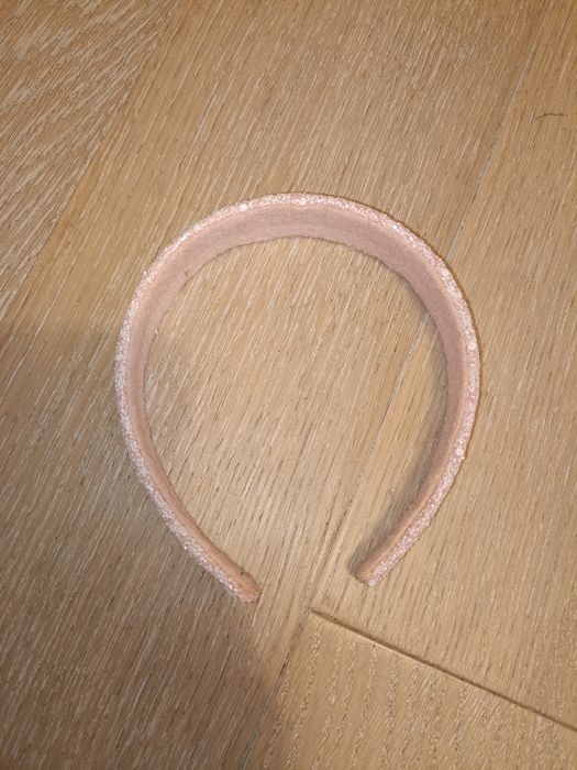 Różowa brokatowa opaska