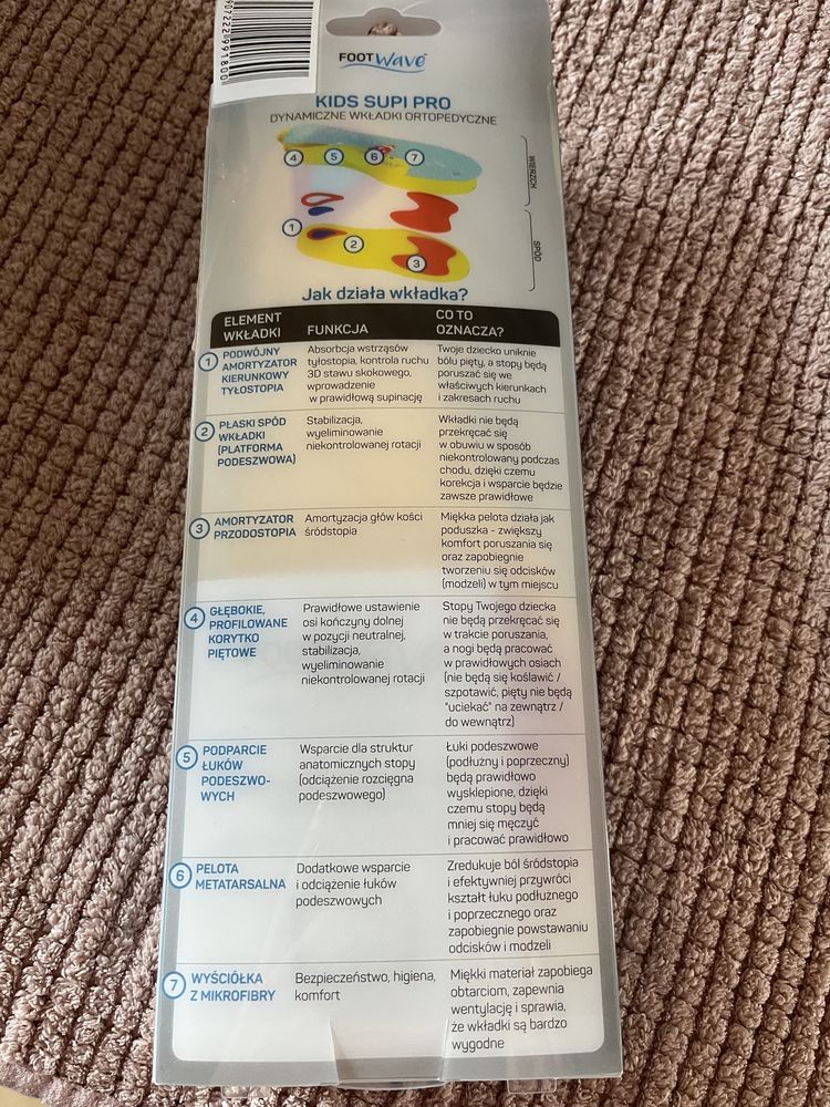Wkladki ortopedyczne Kids Supi Pro 35-38