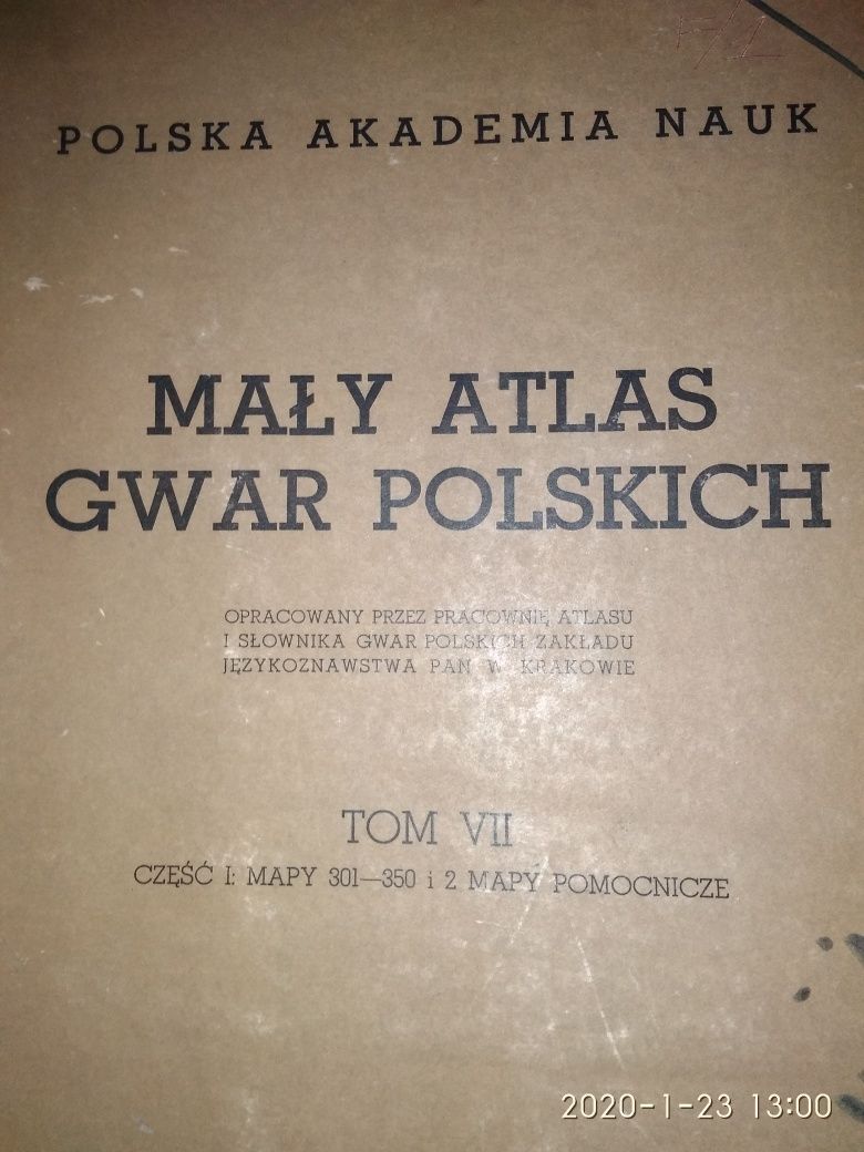 Mały Atlas Gwar Polskich Ossolineum 1964