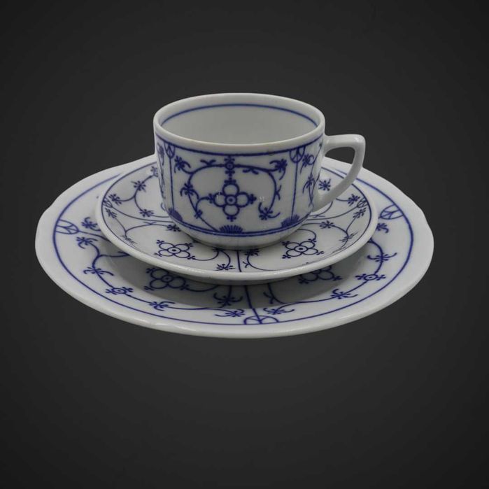 Trio porcelanowe INDISCH BLAU SŁOMKOWY b4/122259