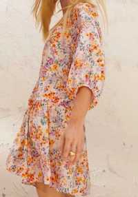 Платье свободное летнее оверсайз H&M в цветочный принт