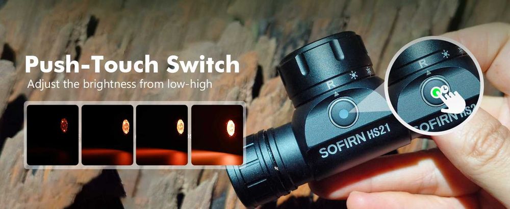 Latarka czołowa SOFIRN HS21 2000lm USB-C + akumulator