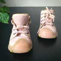 Кожаные детские винтажные розовые ботинки туфли 23 размер