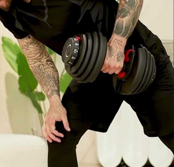 регулируемая гантеля 2,5 до 24 кг с платформой 15 в 1 гантели гантелі