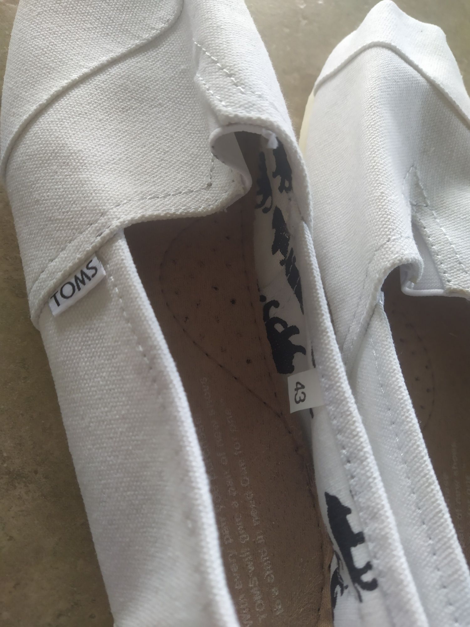 NOWE espadryle mokasyny Toms 43 szeroka stopa