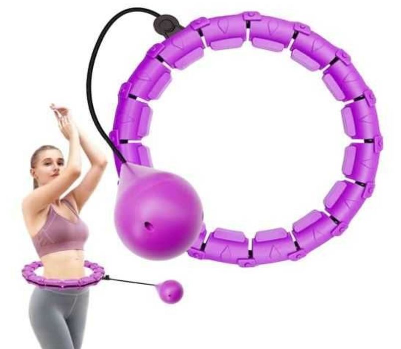 Hula hop z obciążeniem z wypustkami długie