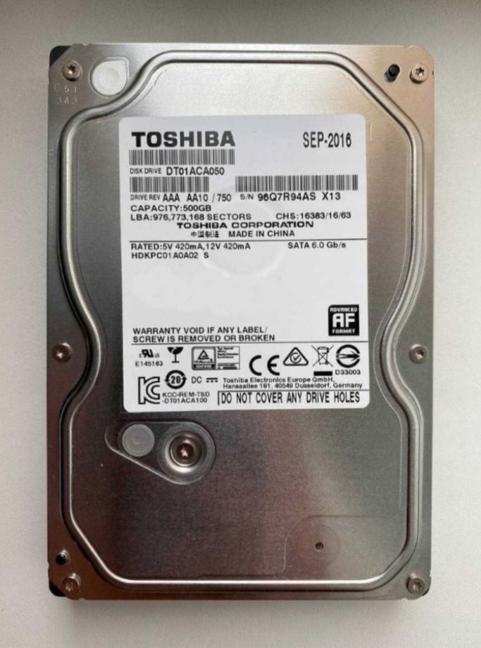 ГАРАНТІЯ! Жорсткі диски Sata, HDD 3,5", 500Gb Seagate, Toshiba, WD