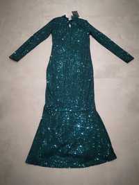 NOWA sukienka 38 vero moda jak pretty zielona cekiny sylwester studnio