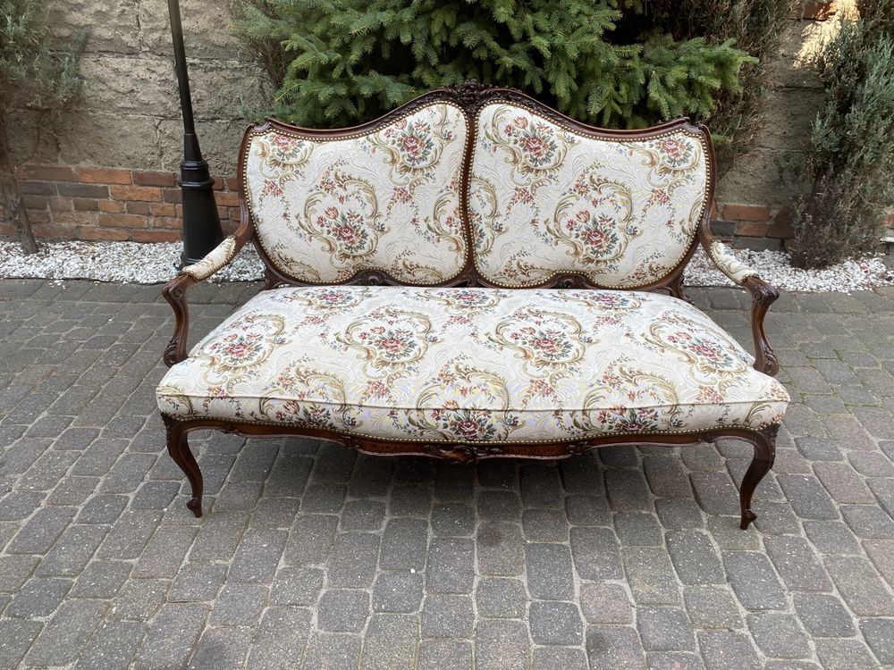 Antyczna Kanpa Sofa Ludwikowska Ludwik Chippendale Po Renowacji