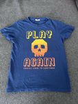 Niebieski t-shirt play again 128