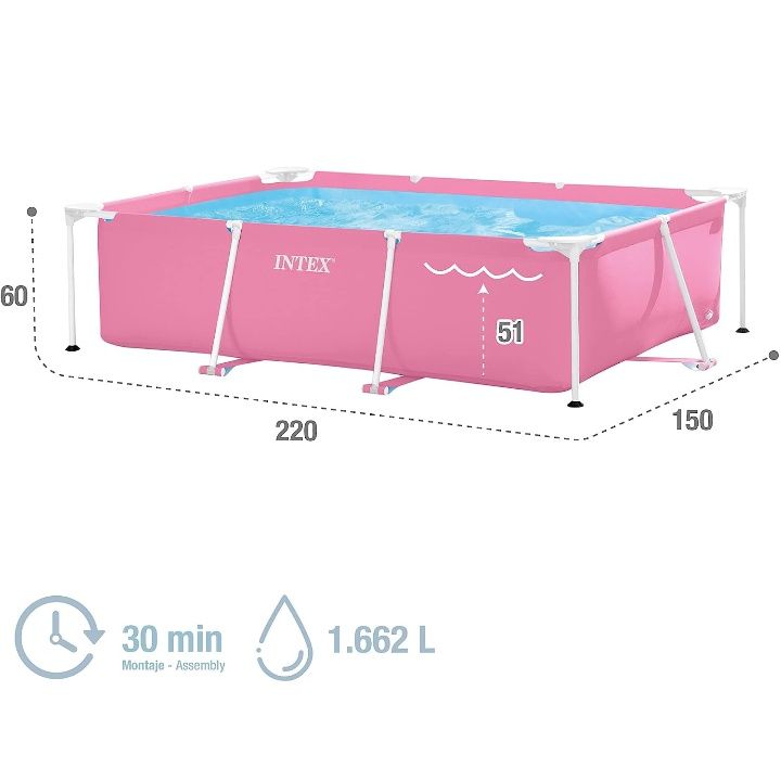 Piscina intex nova também disponível em rosa