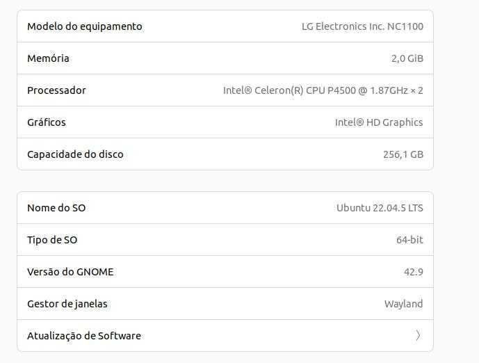 LG NC1100 com Ubuntu