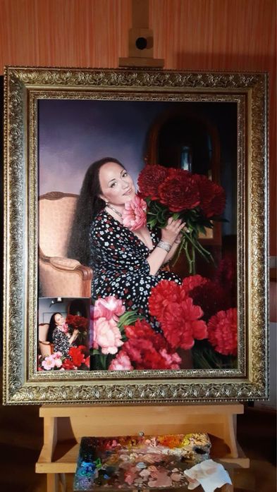 Портрет продам , ручна праця, полотно олія