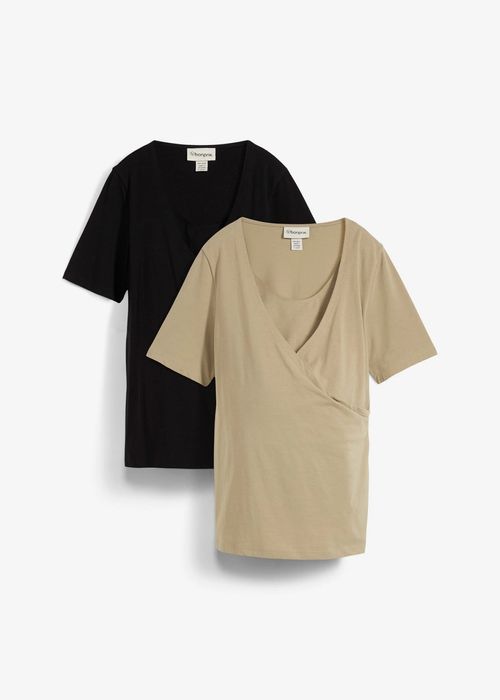 B.P.C 2-pak t-shirt ciążowy i do karmienia piersią ^44/46