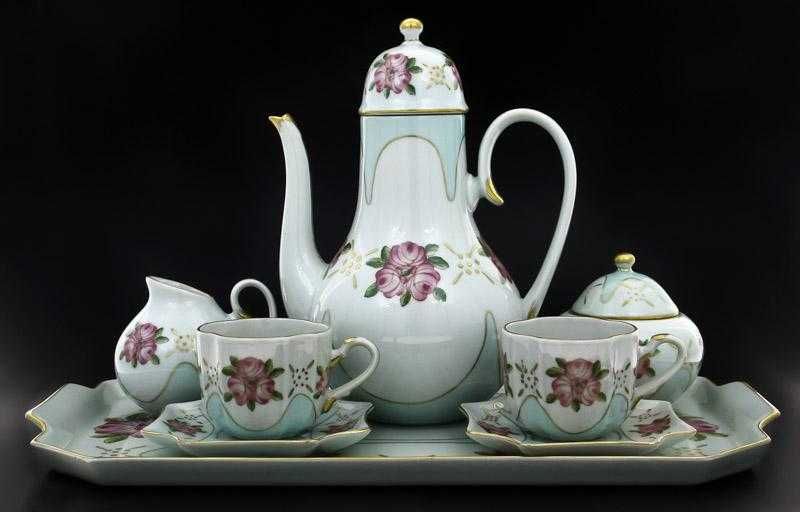 Serv chá Porcelana Pintado à Mão-Raridade da Dominie’s Collection